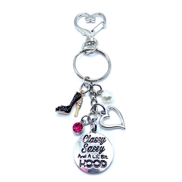 Classy Sassy And A Lil Bit Hood Keychain Bag Charm - Picture 4 of 6